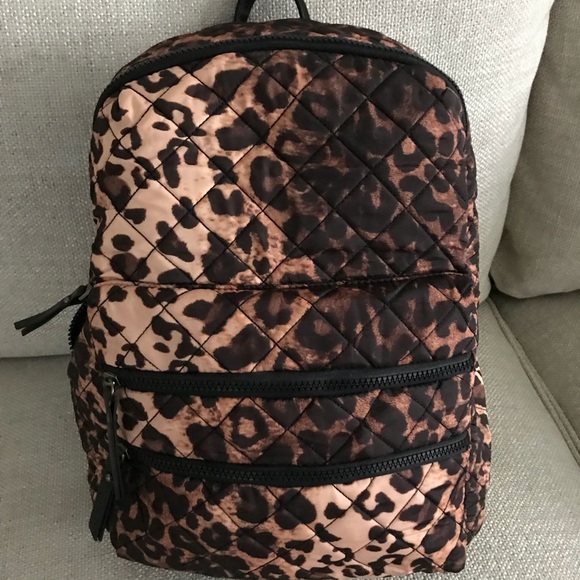 steve madden leopard backpack